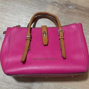 Dooney & Bourke Miller satchel in fuchsia saffiano leather Purse RARE